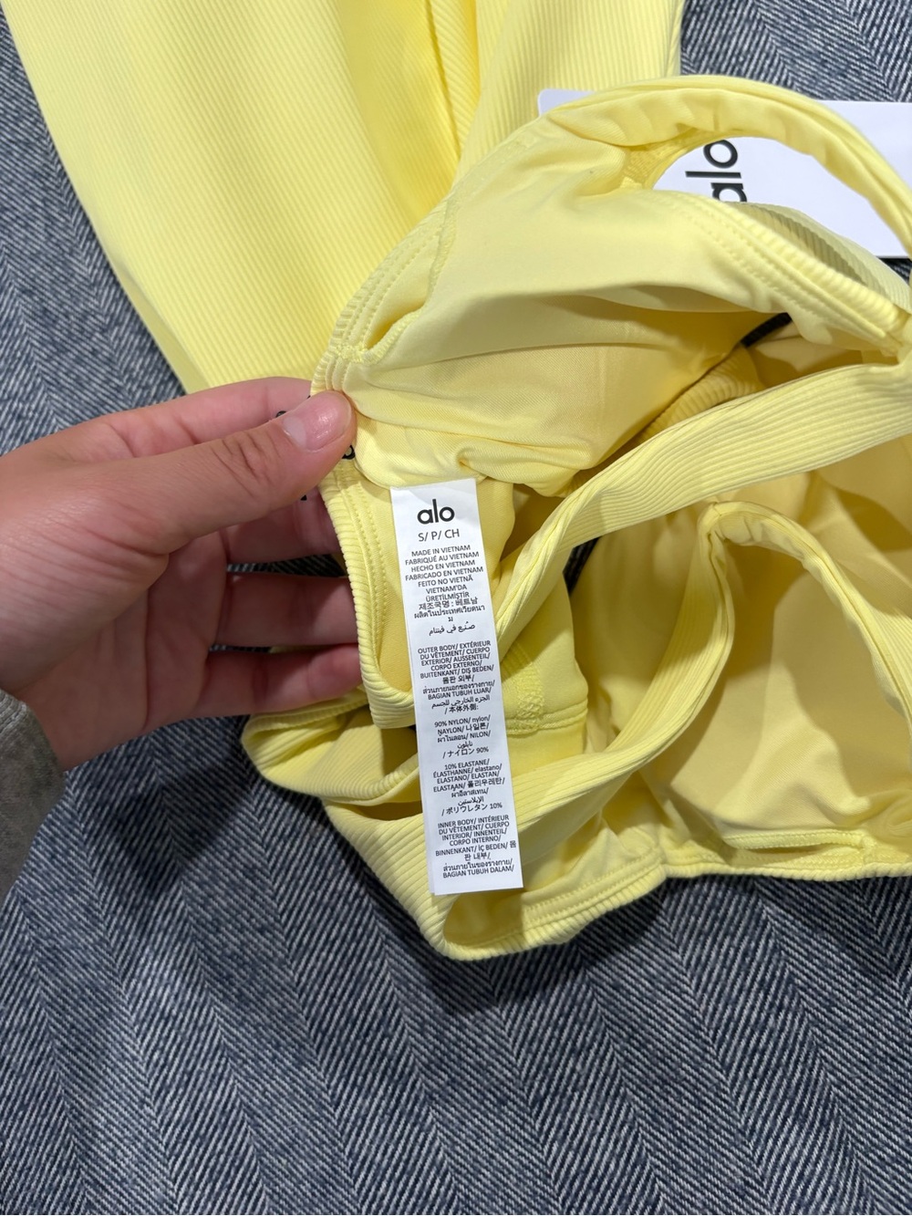 ALO Yoga Yellow Mini Dress with Cutout - Picture 7 of 8